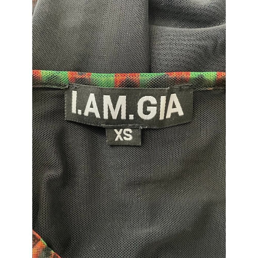 I.AM.GIA Size XS  Top Blouse Long Sleeve Sheer Grunge Sexy Goth - Picture 6 of 8